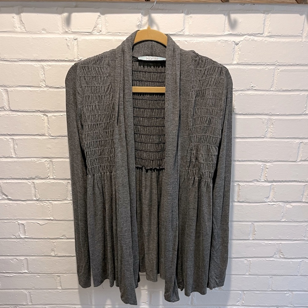 Karlie ribbed open front cardigan. Size Small. In gently used condition.